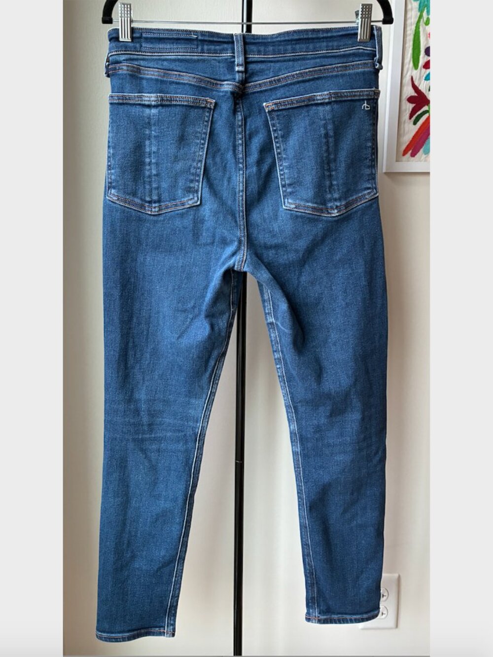 Rag & Bone Nina Skinny Dark Blue Jeans - Size 31 - Picture 7 of 11